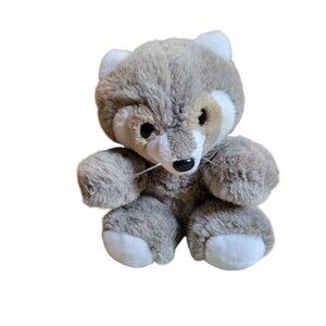 1985 Dakin 9" Raccoon Plush Fun Farm Stuffed Animal